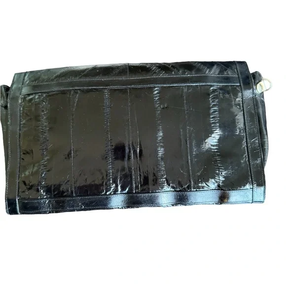 Vintage Black Eel skin clutch - Picture 6 of 8
